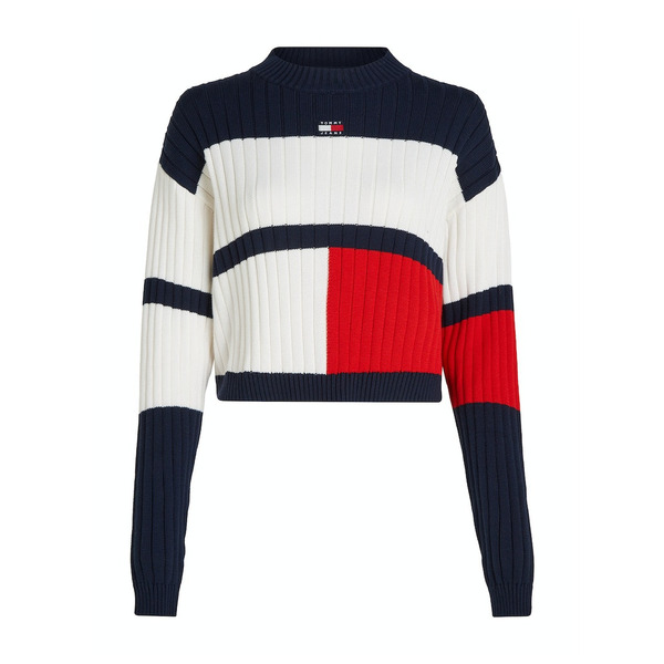 Tommy Jeans Strickpullover TJW COLORBLOCK BADGE SWEATER 