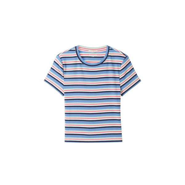 Tom Tailor Shirts & Tops Cropped striped rib t-shirt 