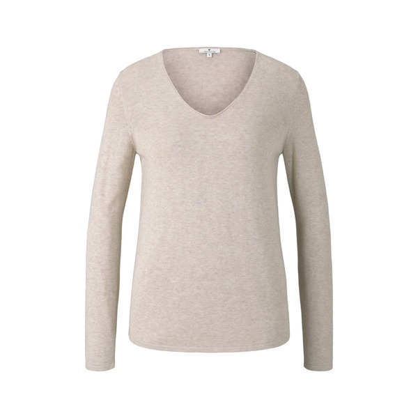 Tom Tailor Langarmshirts Sweater basic v-neck 
