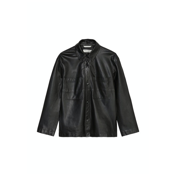Marc o'Polo Lederjacken Leather shirt, patched pockets schwarz