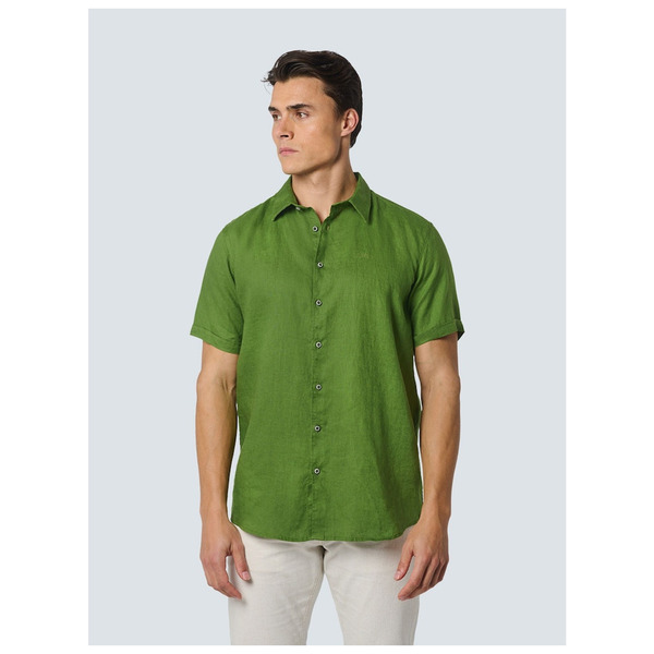 No-Excess Freizeit Shirt Short Sleeve Linen Solid 