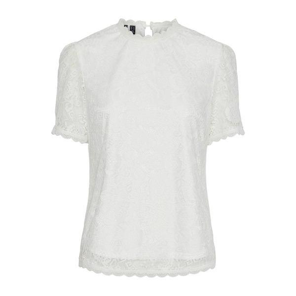 Pieces T-Shirts PCOLLINE SS LACE TOP NOOS BC 