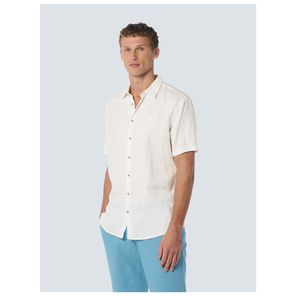 No-Excess Freizeit Shirt Short Sleeve Linen Solid 