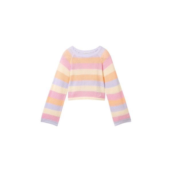 Tom Tailor Pullover & Sweatshirts Cropped striped knit pullover 