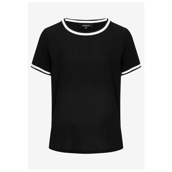 More & More T-Shirts Contrast Shirt schwarz