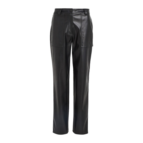 CK Jeans Business-Hosen FAUX LEATHER HIGH RISE STRAIGH schwarz